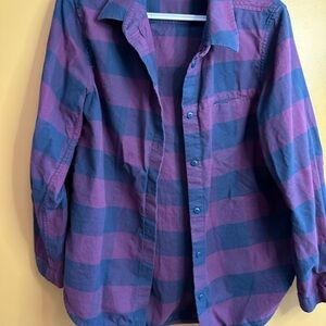 lululemon athletica Purple and Blue Button Down Shirt flannel.